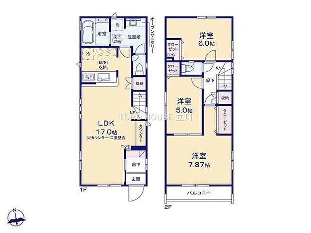 4580万円、3LDK、土地面積90.21m2、建物面積85.7m2 こちらの間取り図で、お部屋の配置や動線をイメージできます。広さやレイアウトを参考に、生活シーンを思い描いてください。