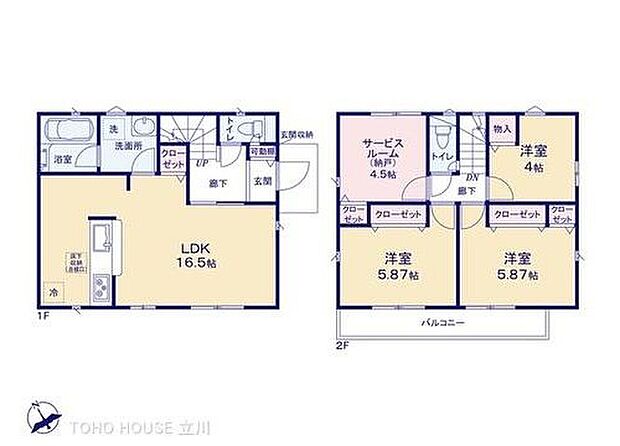 (4号棟)、価格4590万円、3LDK+S、土地面積109.09m2、建物面積84.24m2