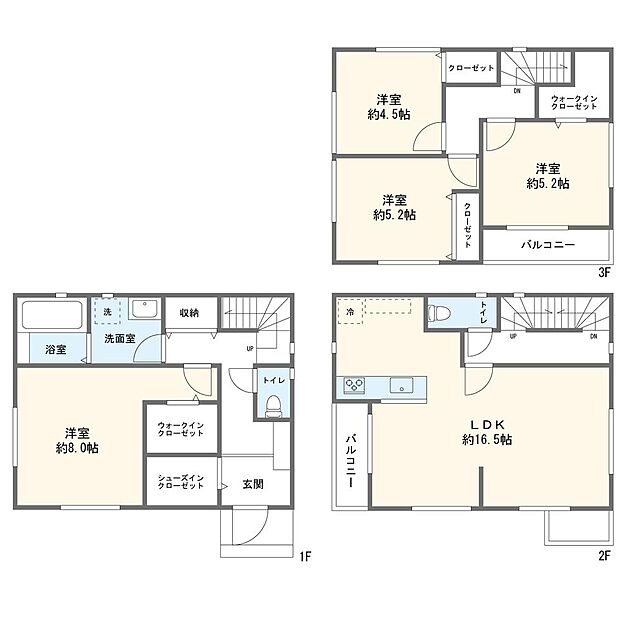 【4LDK】間取図2号棟