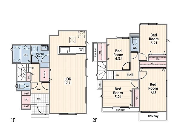 【4LDK】1号棟間取図