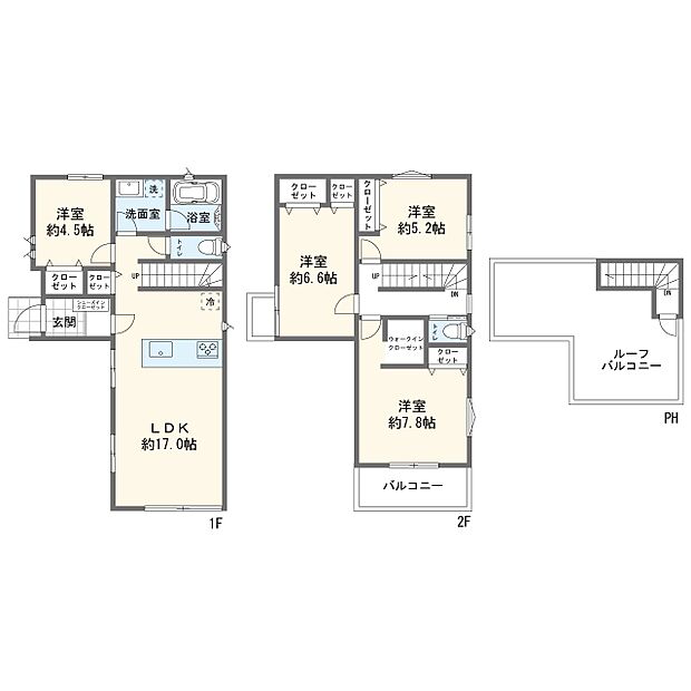 【4LDK】15号棟間取図