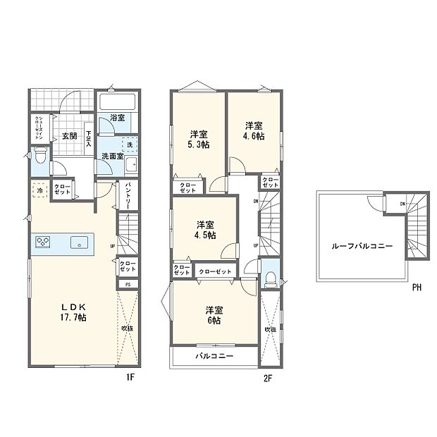 【4LDK】17号棟間取図