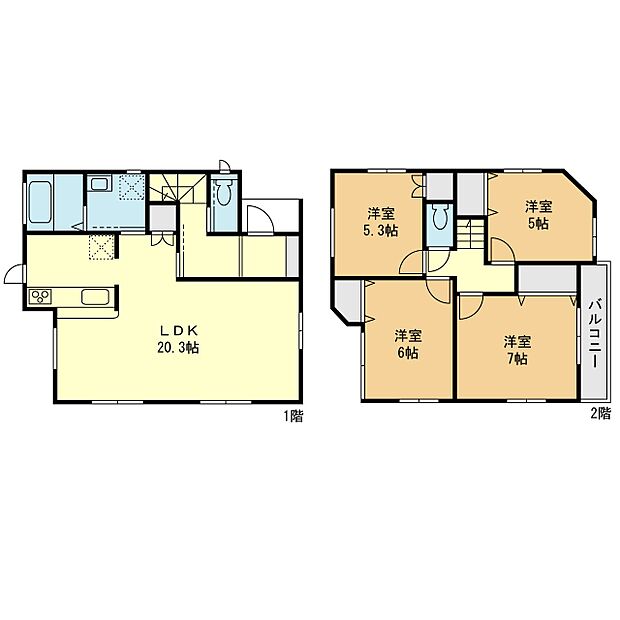 【4LDK】9号棟間取図