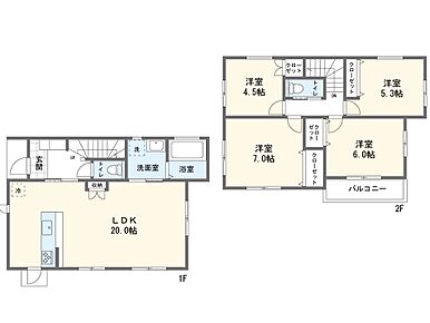 B８号棟間取図 