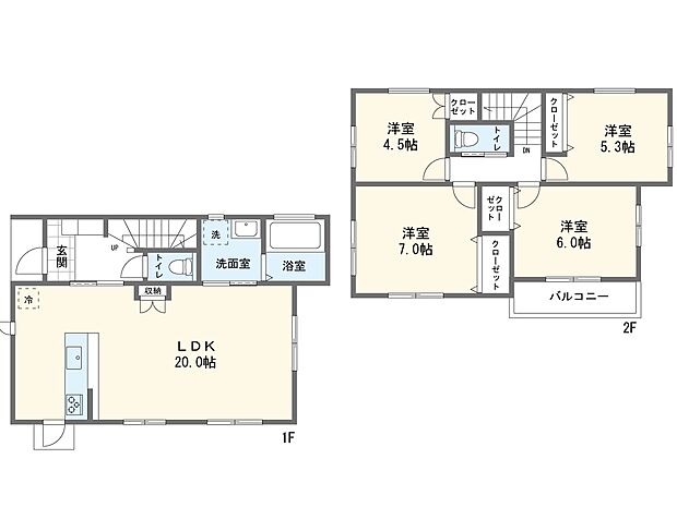 【4LDK】B8号棟間取図