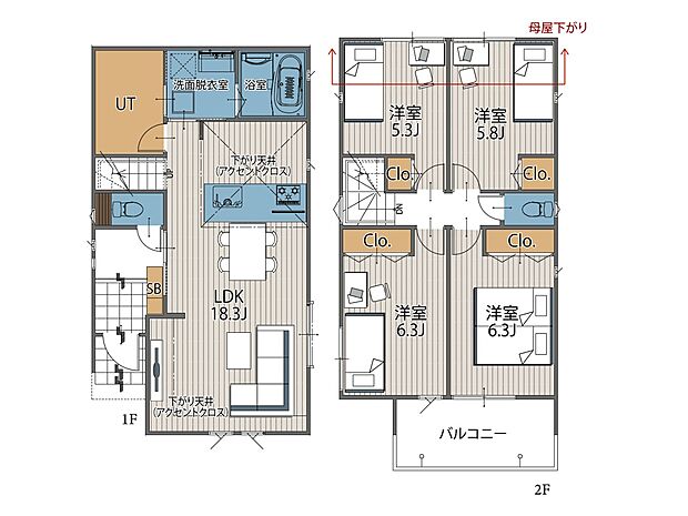 【4LDK】5号棟間取図