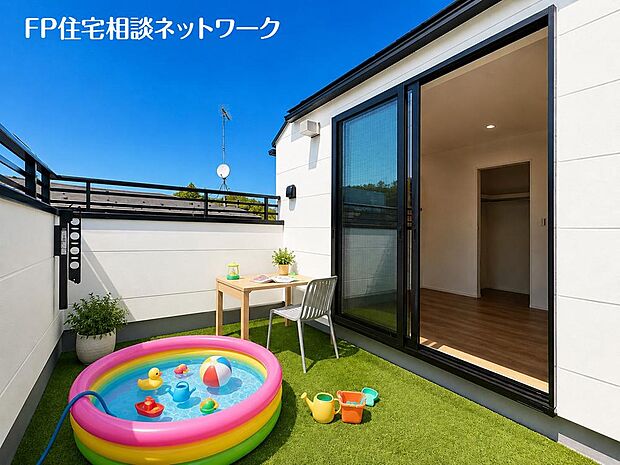 (本画像はCGで作成しており、実際に現地に人工芝や家具は置かれておりません。また価格に人工芝や家具は含まれておりません。)