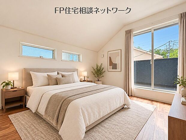 【リビング以外の居室】「どういう家具を置こうかな」とわくわくする。自分好みのお部屋にしてオンリーワンのお部屋でゆったりと寛ごう♪(本画像はCGで作成しており、実際に現地に家具はおかれておりません。また価格に家具は含ません)