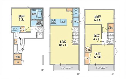 間取図2号棟 