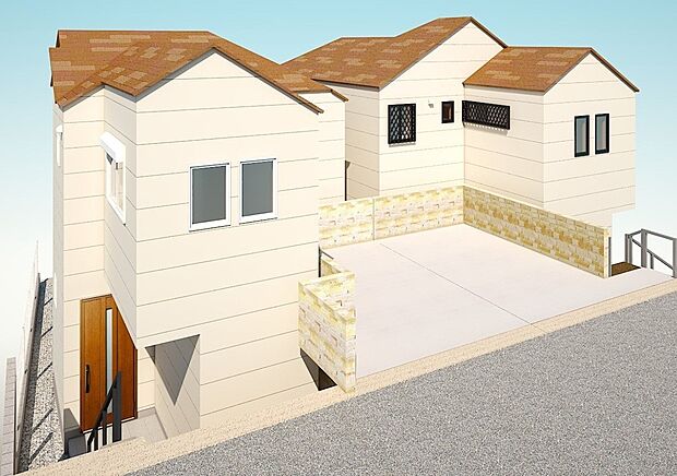 外観イメージパース（※車はイメージです。価格には含まれません。）