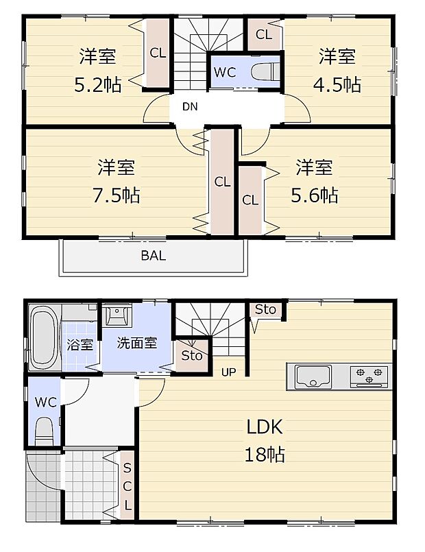 【4LDK】地下車庫面積：29.12m2含む
