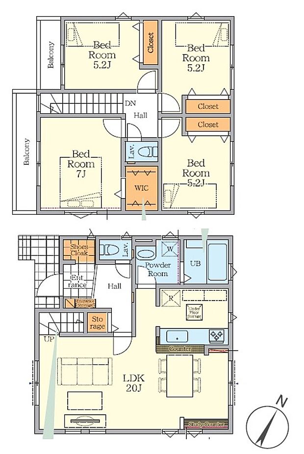 【4LDK】５号棟間取り