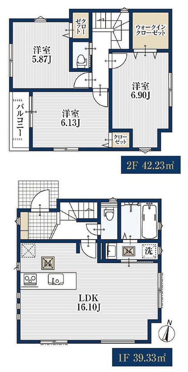 【3LDK】2号棟 間取り