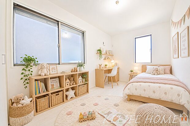 【その他】【洋室施工例】※本画像はAIで家具等をCG処理しております。一人ひとりの大切なプライベート空間。ゆとりある広さで、一人の時間をゆったりと過ごせる安らぐお部屋になるはずです。