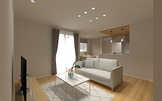 No.3号棟 リビングイメージ画像

明るく開放感のあるリビングは、家族が自然と集まる心地よい空間。LDK全体が見渡せ、毎日の暮らしがゆったりと広がります。