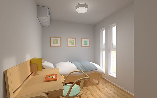 【No.3号棟　多目的に使える洋室】子ども部屋や書斎など、ライフスタイルに合わせて使える洋室。将来の使い分けにも対応できます。