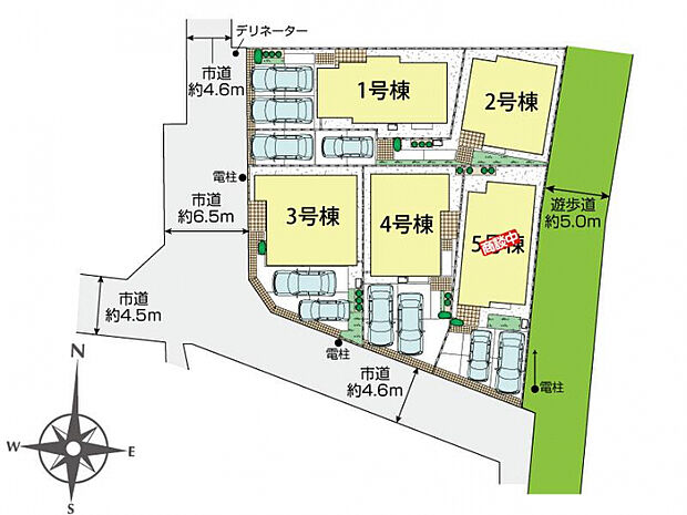 府中市四谷4丁目5棟 区画図