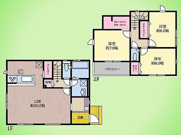 (7号棟)、価格3280万円、3LDK、土地面積138.62m2、建物面積96.47m2