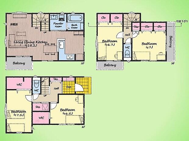 (B号棟)、価格6980万円、4LDK、土地面積100.09m2、建物面積116.75m2