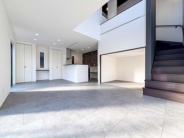 【リビング】【モデルハウス】ゆったりＬＤＫは家族との憩いの空間を実現。