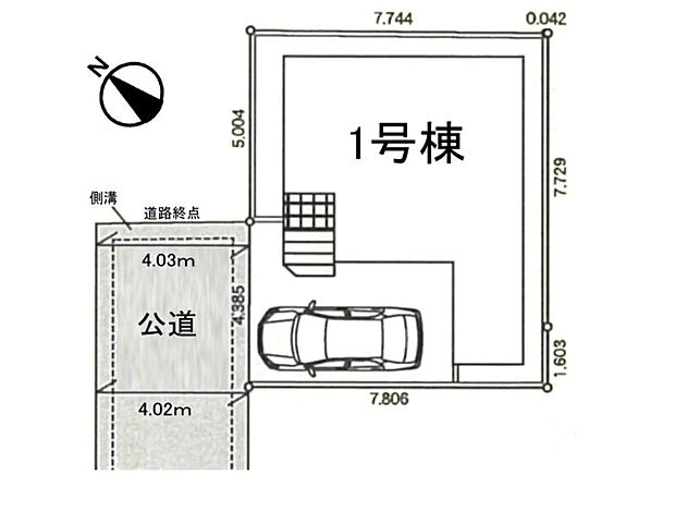 【【全体区画図】】埼玉高速鉄道「浦和美園」駅徒歩19分の閑静な住宅街の立地。前面道路が4mあるためお車の出し入れもラクに出来そうです。