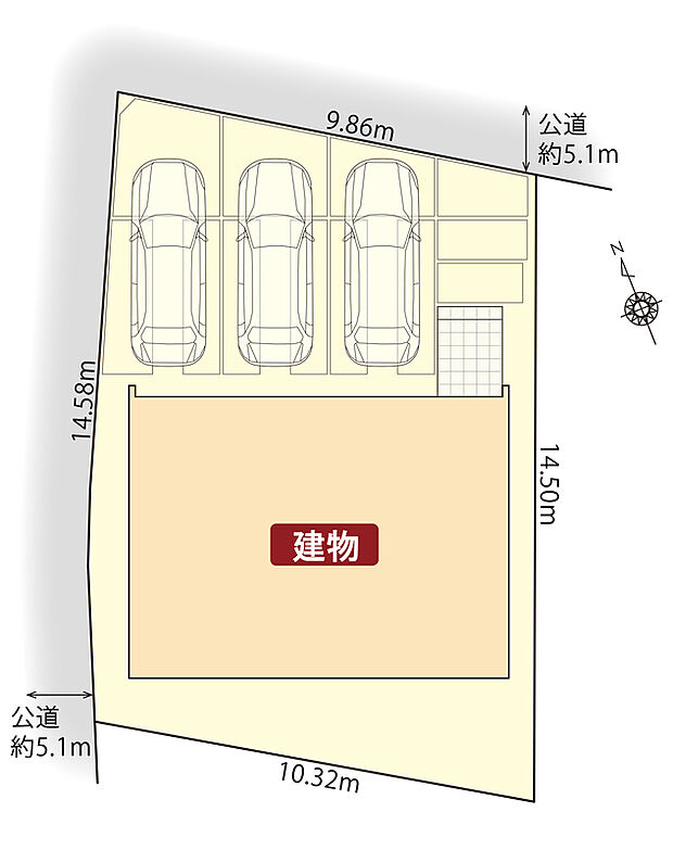 一宮市大和町毛受の家2期 区画図