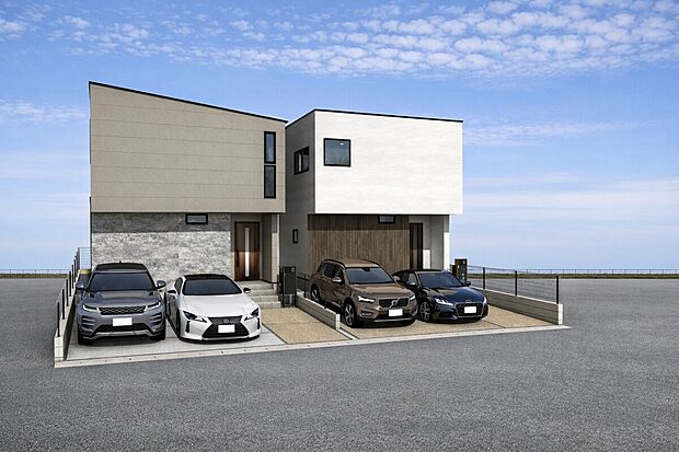 左：B号棟(※B号棟成約済)、右：A号棟
■物件完成いたしました！現地ご案内可能です。
お気軽に「0120-928-571」へご連絡下さい。
