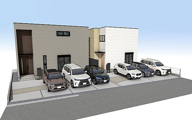 左:C号棟、右:B号棟