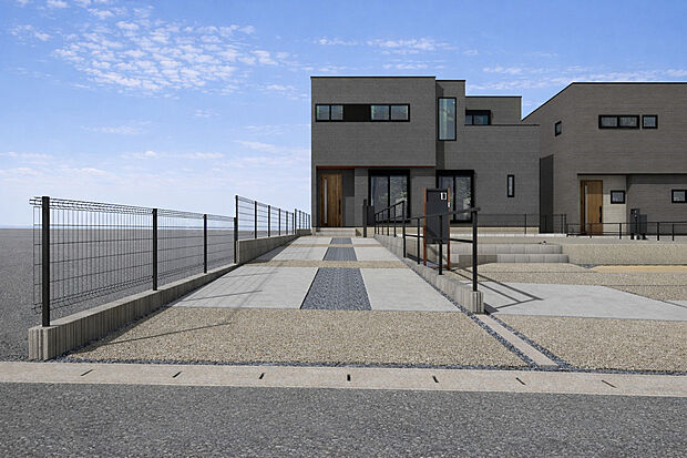 外観パース D号棟 駐車3台可!
未完成物件の為モデルハウスへのご案内も致します。
平日・土日問わずお気軽にお問合せください。