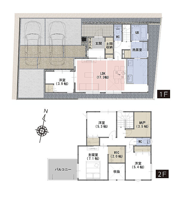 間取図　A号棟