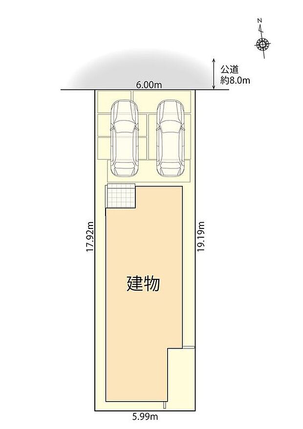 区画図 駐車並列2台可能
