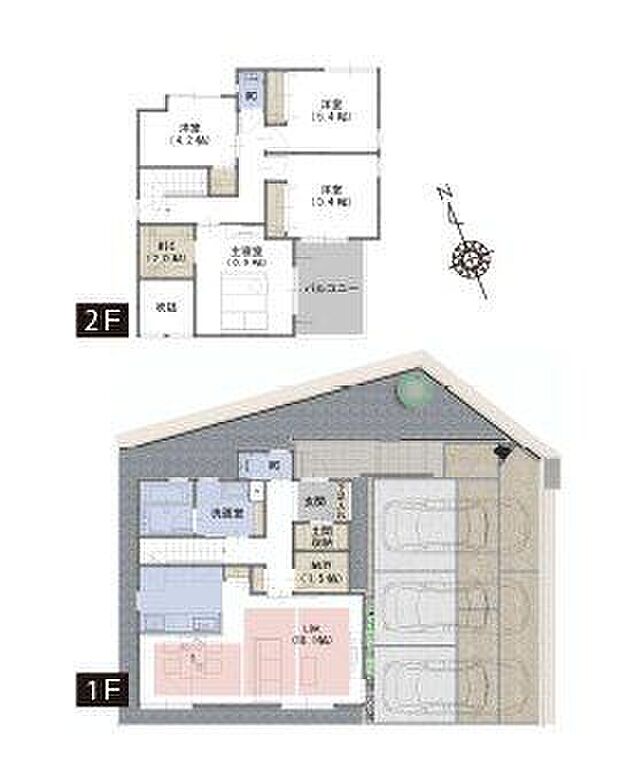 B号棟：4LDK+WIC+土間収納+納戸