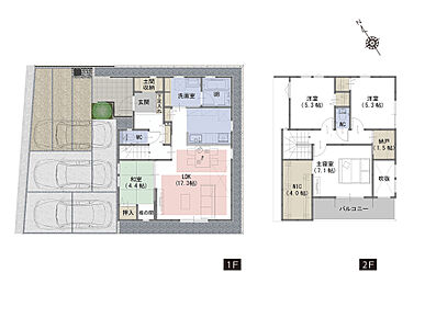 ■玄関横の土間収納にはベビーカーもそのまま収納することが可能
■キッチン横の収納は調理器具や食材のストックができる豊富な収納力
■洗面所に豊富な収納。タオルや洗剤、家族の着替えも充分に収納可能 