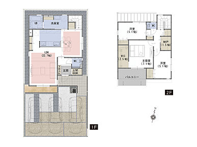 ■ゆとりの脱衣スペースとタオルなどの収納に便利な可動棚付き
■玄関横の土間収納にはベビーカーもそのまま収納することが可能
■キッチン横の収納は調理器具や食材がストックできる収納完備 