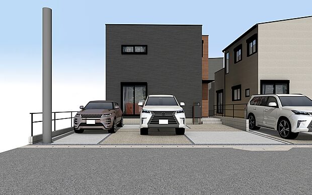 【D号棟】■黒×木目のアクセント外壁で温かみのあるナチュラルスタイル