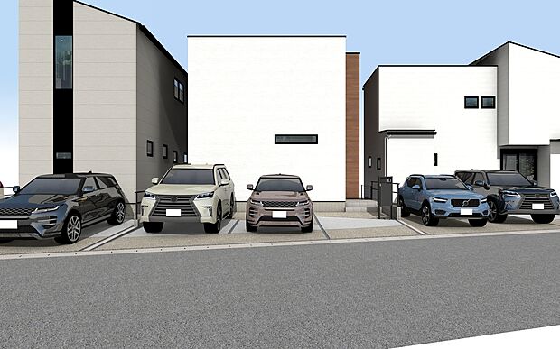 【外観パース B号棟】未完成物件のため、モデルハウスへのご案内も致します!
お気軽に「0120-776-133」へご連絡下さい。