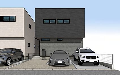 外観パース　A号棟