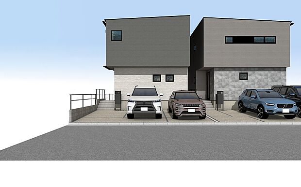 【B号棟　外観パース】お気軽にアールプランナー不動産名古屋西営業所
【0120-401-500】までお問い合わせください。