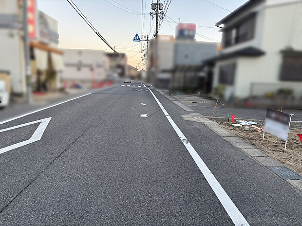 【道路写真　北東側7.8ｍ】■2025年12月撮影