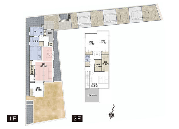 【4LDK+S】■木肌の美しいあらわし梁がワンランク上の生活を演出
■階段下収納は、パントリーとしても使えます
■浴室乾燥・暖房機付き
