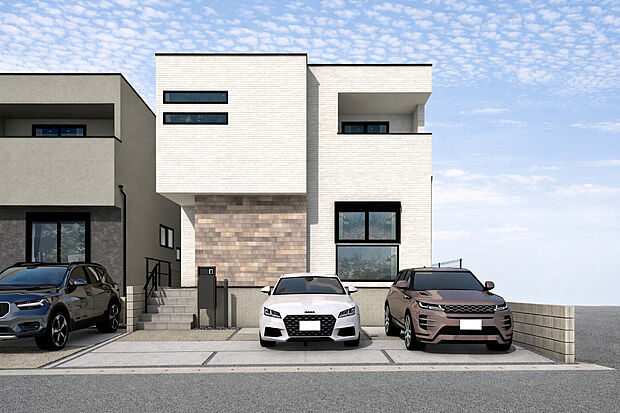 【外観パース G号棟】未完成物件のため、モデルハウスへのご案内も致します!
お気軽に「0120-776-133」へご連絡下さい。