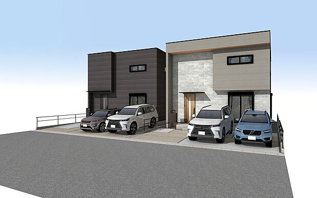 【外観パース】■未完成物件の為、モデルハウスへのご案内も致します。
お気軽に「0120-928-571」までお問合せ下さい!