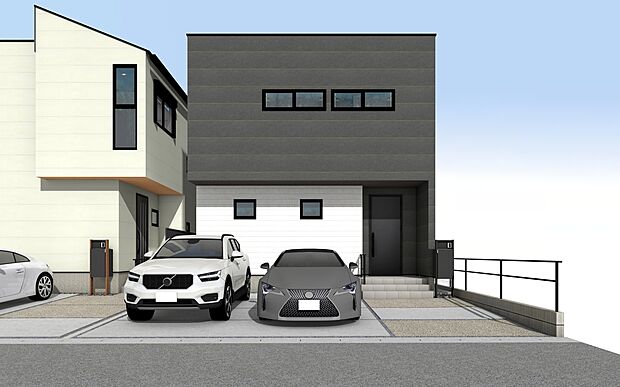 【外観パース】A号棟