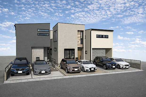 【外観パース】■未完成物件の為、モデルハウスへのご案内も致します。
お気軽に「0120-928-571」までお問合せ下さい！