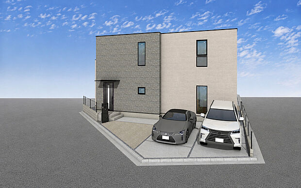 【現地外観パース A号棟】■未完成物件の為、モデルハウスへのご案内も致します。
お気軽に「0120-928-571」までお問合せ下さい!