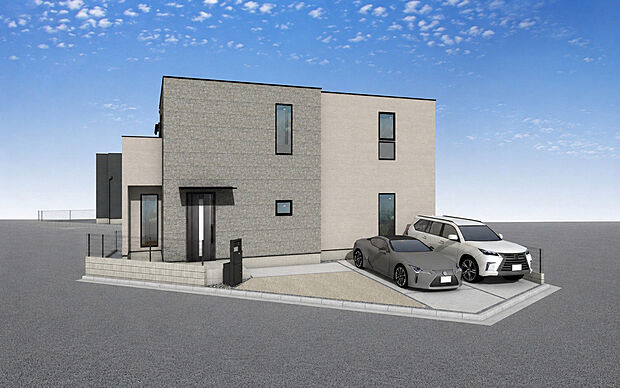 【現地外観パース A号棟】■未完成物件の為、モデルハウスへのご案内も致します。
お気軽に「0120-928-571」までお問合せ下さい!