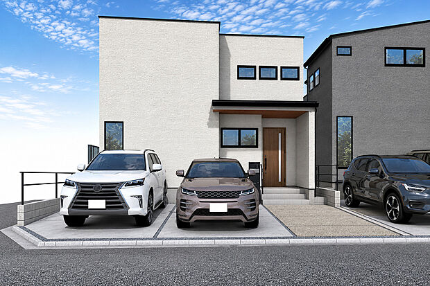 【外観パース C号棟】お気軽にアールプランナー不動産名古屋西営業所【0120-401-500】までお問い合わせください。