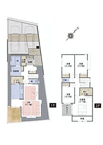 ■会話が弾む対面キッチン
■吹抜がリビングをより明るく、開放的な空間に
 