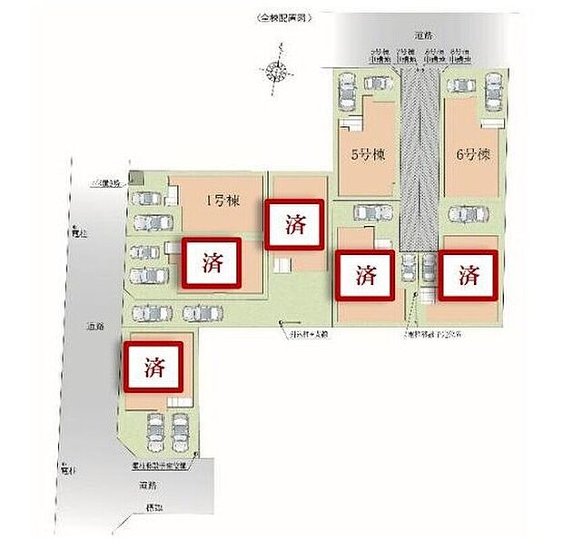 ≪全体区画図≫
心地よさを追求した8邸の新しい街並み。同世代が集まりやすく、ご家族同士の交流もしやすい環境です♪