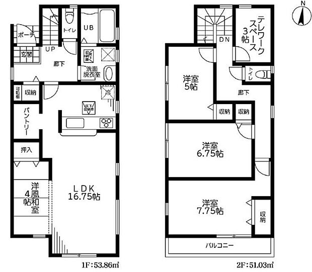 ≪1号棟間取図≫
ご家族と会話をしながらのお料理は楽しいですね。
出来上がった料理をお子さんが運ぶなどお手伝い時間も増えそう！